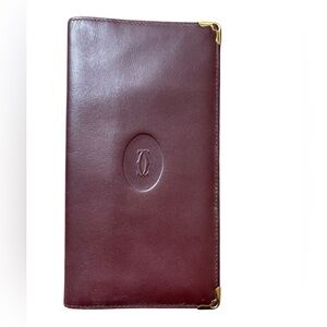 CARTIER Long Bill Mastrin Wallet - Bordeaux Leather. Beautiful condition!!